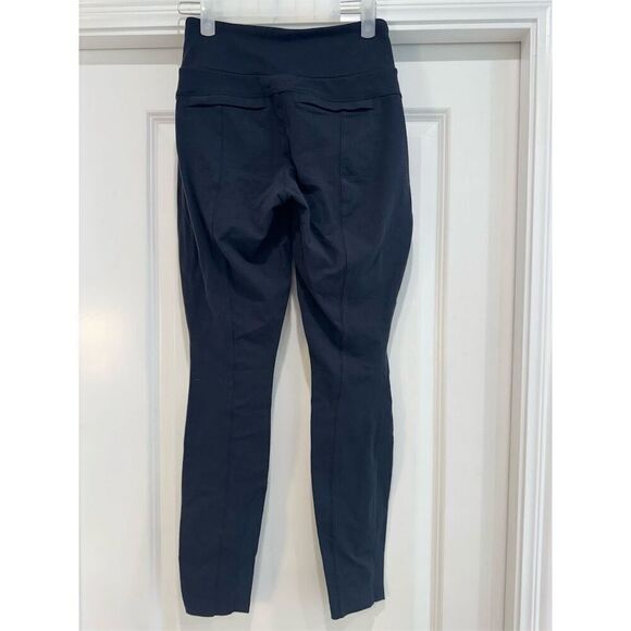 Athleta Women's Size 2 Navy Blue Skinny Ankle Pants Elastic Waist - Picture 2 of 4